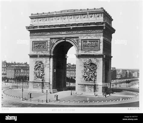 Arc De Triomphe Paris France Silver Albumen Print Edouard Baldus