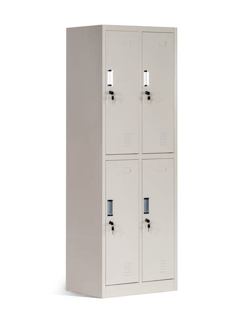 4 Compartment Steel Clothes Locker Cabinet Metal Changing Room Storage