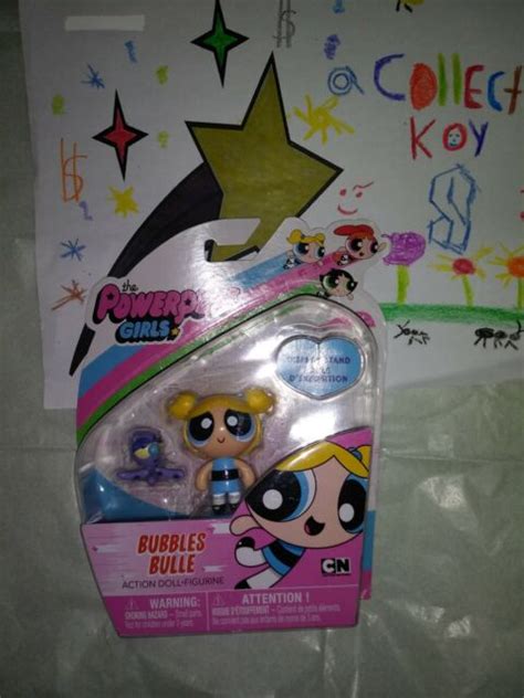 Powerpuff Girls Bubbles Cartoon Network Action Doll Toy Figure Spin