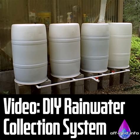 video diy rainwater collection system off grid
