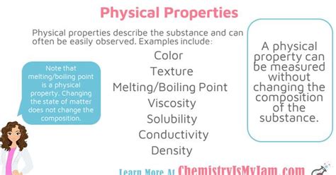 Physical Property Chemistry Examples