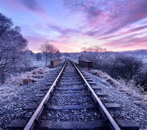 3840x2160px 4k Free Download Railroad Tracks Rail Railway Sky
