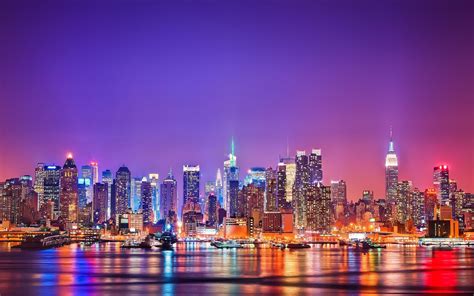 Purple Nyc Nyc Skyline New York City Skyline Ny City Skyline Image