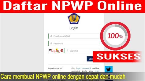 Video Tutorial Cara Daftar NPWP Online Terbaru YouTube