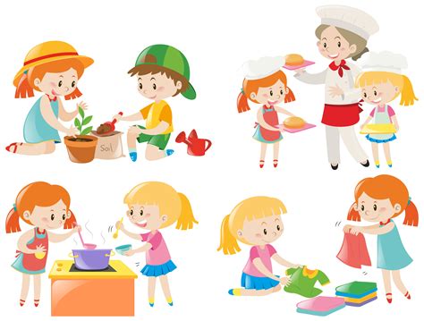 Kids Chores Vector Art Icons And Graphics For Free Download