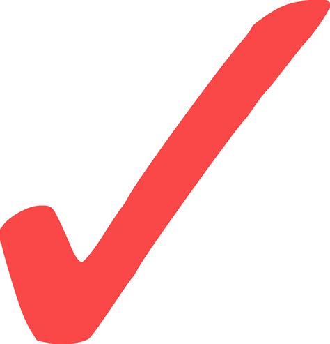 Transparent Background Red Check Mark Png All Images Is Transparent