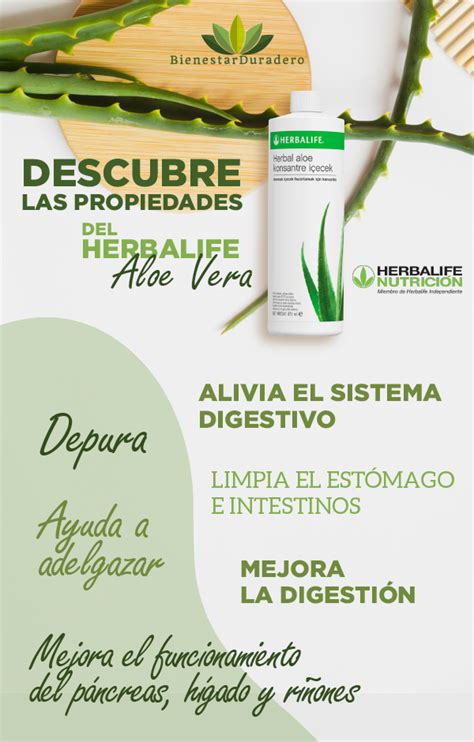 La boisson peut être utilisée comme une sorte de sirop et son goût frais vous permet de boire plus facilement les 2 à 2,5 litres d'eau nécessaires par jour. Descubre las propiedades de Aloe Vera Herbalife ️ ...