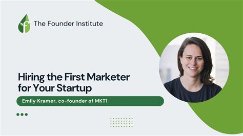 Emily Kramer Hiring The First Marketer For Your Startup Youtube