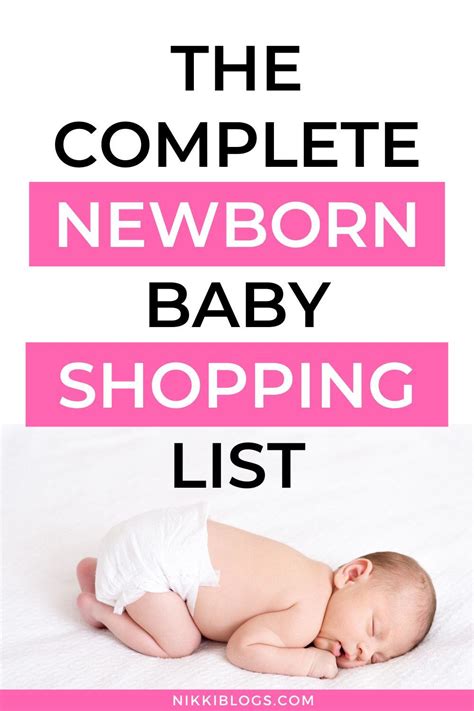 Newborn Baby Checklist Printable Pdf Shopping List For New Moms