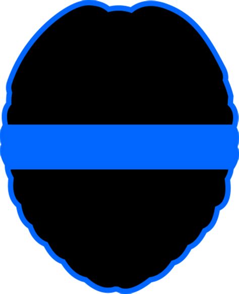 Blue Line Decal Badge 1 Shape Custom Imprint And