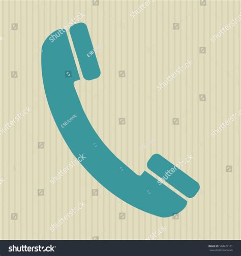 Vector Illustration Blue Phone Icon Stock Vector Royalty Free