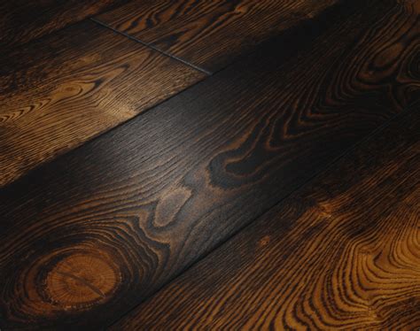 Clasico Dark Oak Flooring Brushed And Burned Plank