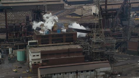 48k Stock Footage Aerial Video Of Us Steel Mon Valley Works Factory