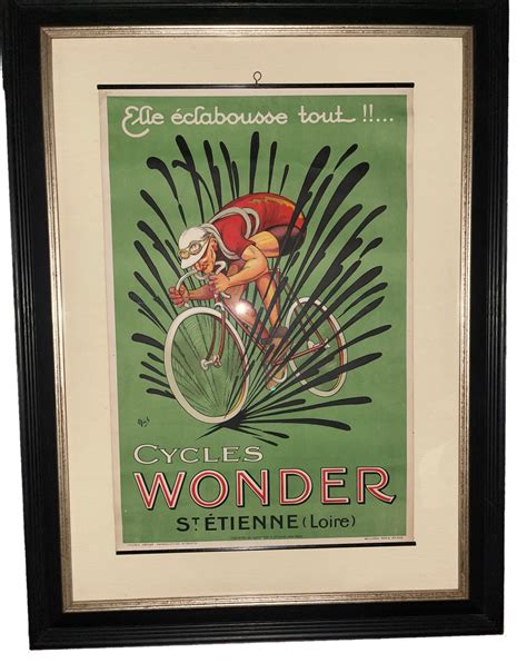Cycles Wonder Original Vintage Bicycle Poster By Mich