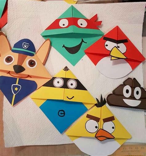 40 Easy Art Ideas For Kids Bookmarks Handmade Origami Art Crafts