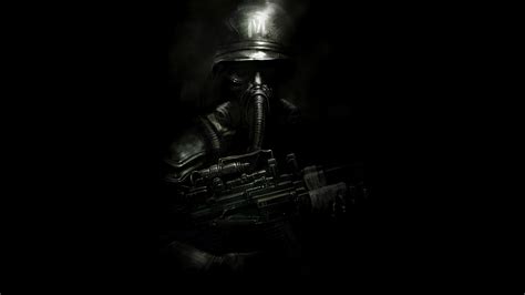 Wallpaper Metro 2033 Gas Masks Dark Black Weapon Helmet