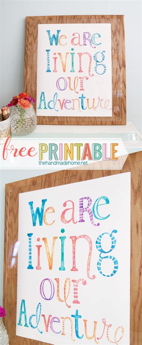 We Are Living Our Adventure Free Printable The Handmade Home