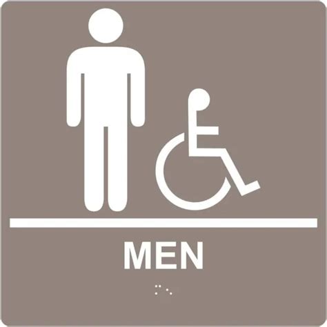 Compliancesigns Com Wheelchair Accessible Men Restroom Sign Ada Compliant Picclick Uk