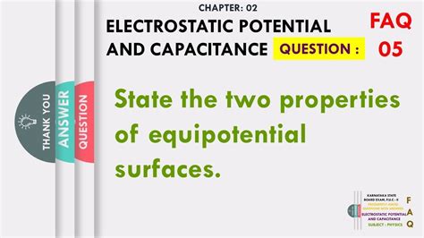 State The Two Properties Of Equipotential Surfaces Youtube