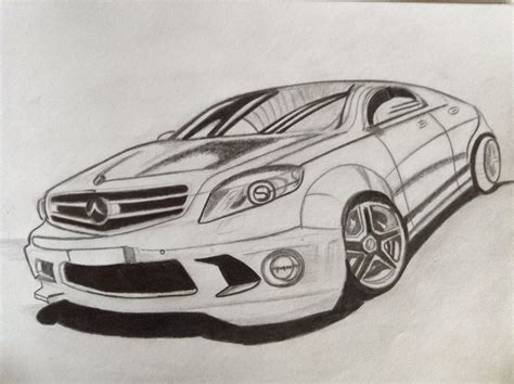 Dibujo A Lápiz De Mercedes Benz Drawings