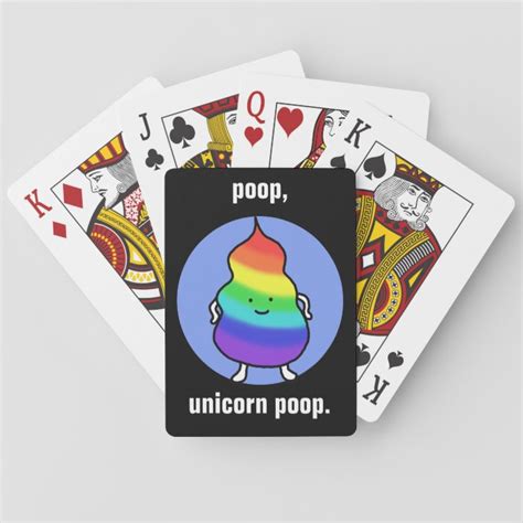 ユニコーンのウンチおもしろいな遊ぶカード虹のウンチの冗談 トランプ Jp
