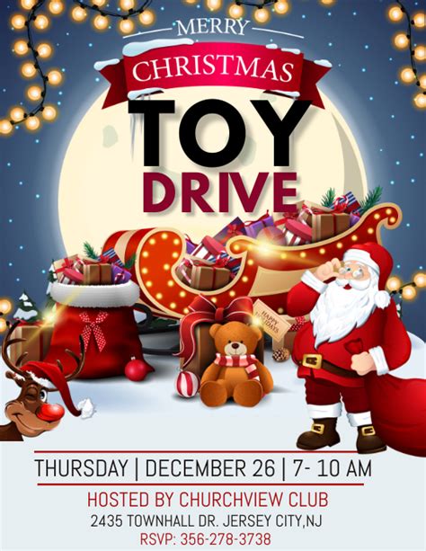 Christmas Toy Drive Template Postermywall