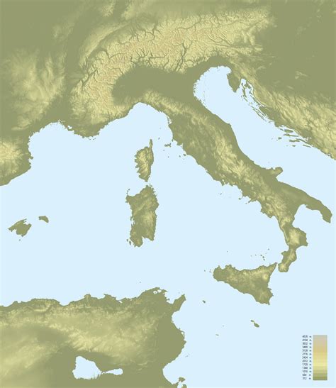Filetopographic Map Of Italy Wikimedia Commons