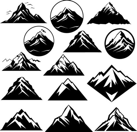 Mountains Silhouette Bundle 29737800 Vector Art At Vecteezy