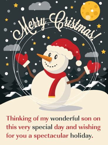 May you have a holiday that's bursting at the seams with fun and happiness! Silent Night Merry Christmas Card | Birthday & Greeting ...