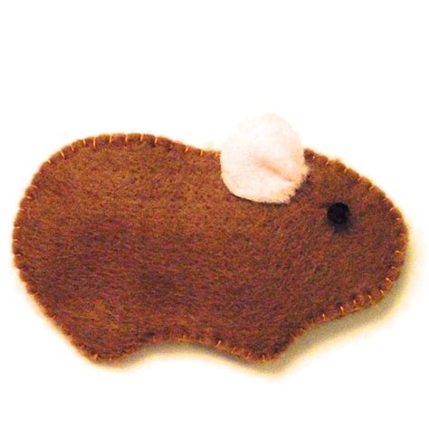 Guinea Pig Felt Brooch Folksy