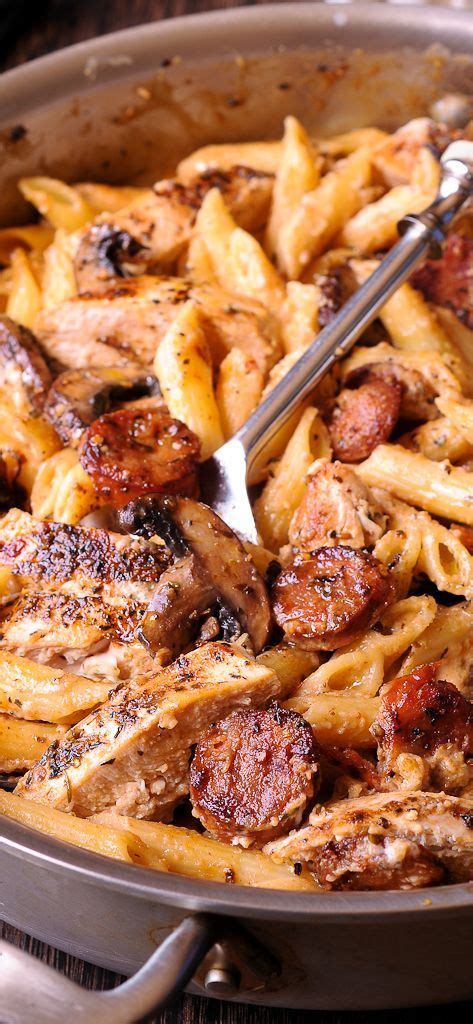My cajun chicken sausage alfredo pasta uses the holy trinity as a core ingredient; Cajun Chicken and Sausage Pasta in Creamy Parmesan Sauce ...