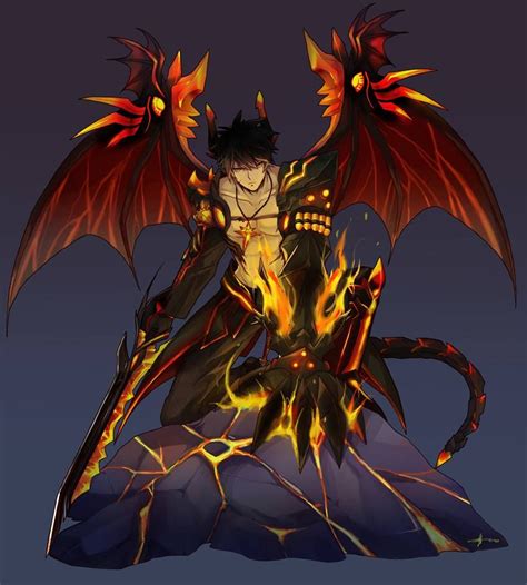 Raven~ Anime Demon Boy Anime Demon Fantasy Concept Art
