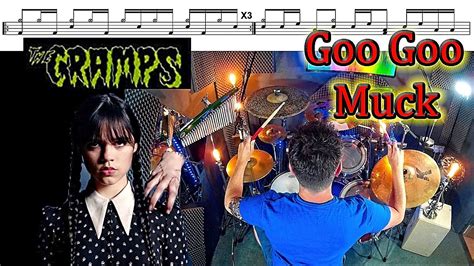 The Cramps Goo Goo Muck Wednesday Dance Easy Drum Tutorial Lesson Youtube