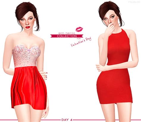 Red Dress Collection 4 At Leeloo Sims 4 Updates