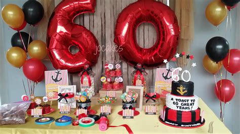 Maybe you would like to learn more about one of these? Red and Gold Nautical Theme 60th Birthday Party | 60th ...