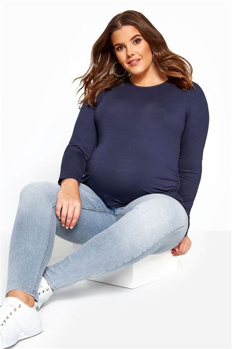 Bump It Up Maternity Light Blue Skinny Jeans With Comfort Panel Sizes