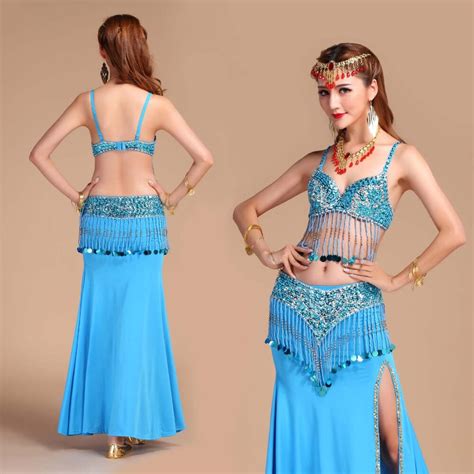 women belly dance costume outfit set bra top and belt bellydance hip scarf bollywood s m b c cup