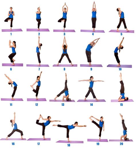 Printable Posters Of Asanas Yoga For Beginners Activity