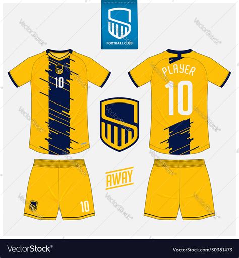 Soccer Jersey Football Kit Mockup Template Design Vector Image