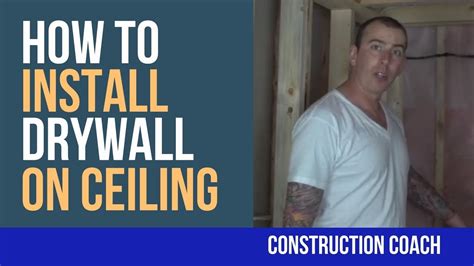 Installing drywall, also called wallboard and sheetrock (a u.s. How to Install Drywall on Ceiling - DIY - YouTube