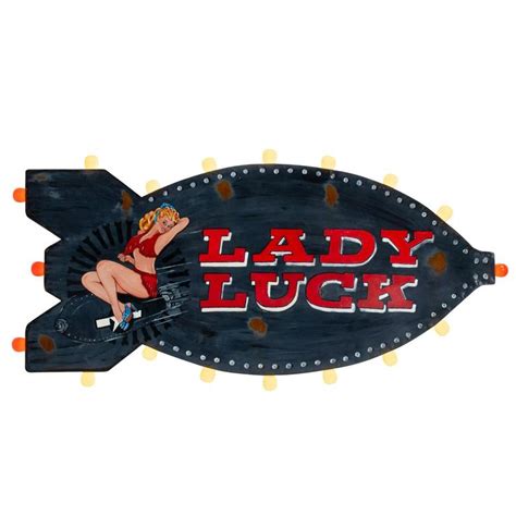 Lady Luck Sign Light Up Signs Luck Lady
