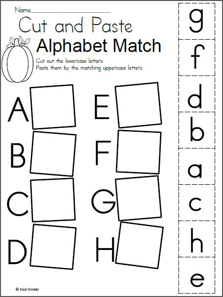 There is one printable letter tracing worksheet for every letter of the alphabet. Alphabet Match Worksheet for Fall - Madebyteachers