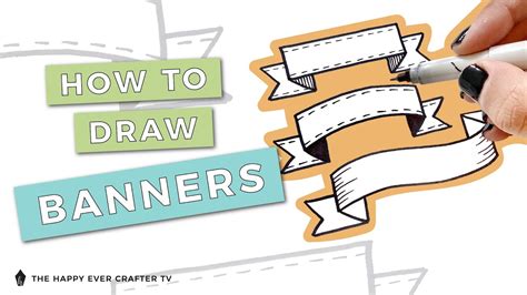 How to Draw Banners (with FREE WORKSHEETS!) - YouTube gambar png