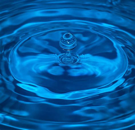 Aqua Blue Clean Clear Drop Drop Of Water Liquid Ripple Water