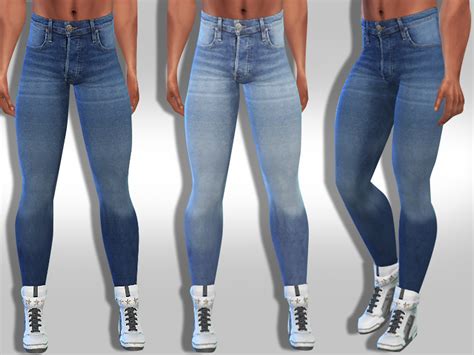 The Sims Resource Men High Waist Distressed Jeans