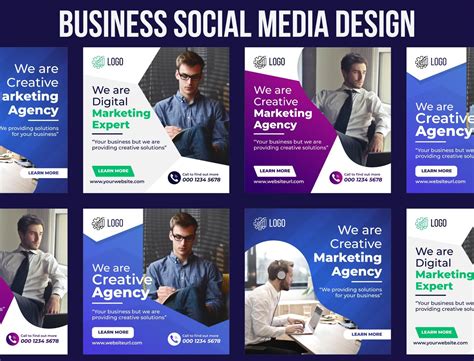 Social Media Post Design Digital Business Marketing Banner Social