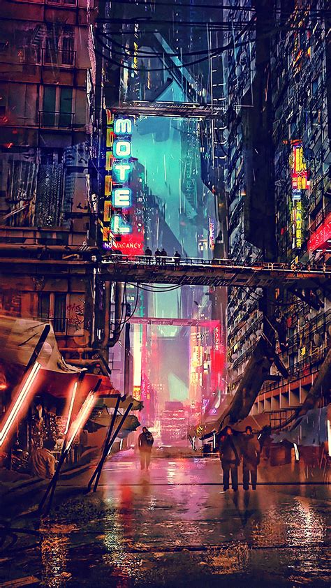 Cyberpunk City Wallpaper K Phone Idaisan Futuristische Daisanart