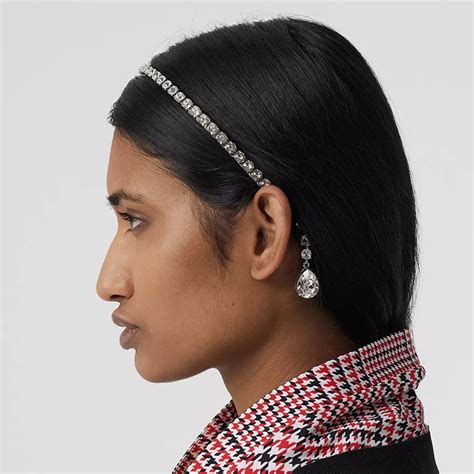 Shining Luxury Alloy Rhinestone Hairbands For Women Long Chain Tassel Bands Crystal Headband