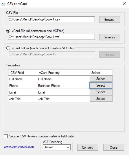 How To Convert Excel Xlsx To Vcard Vcf File