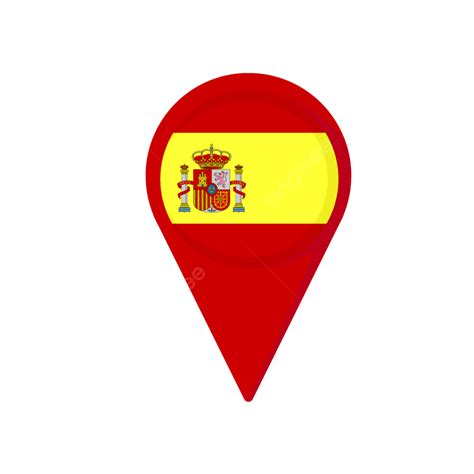 Spain Map Png Picture Spain Flag In Pointer Map Icon Country Flag